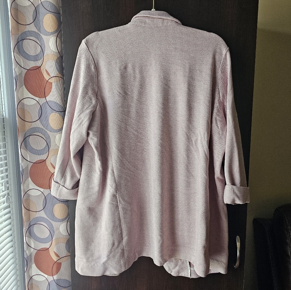 Express Light Pink Open Front Blazer - Picture 2 of 3